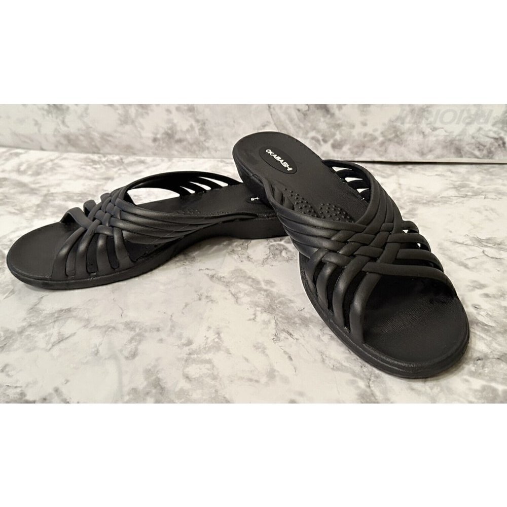 Okabashi Women's Venice Sandal Color‎ Black Size M 6.5-7.5 Made In USA